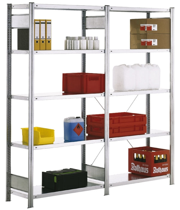 Standard-Anbauregal 250x128x30 cm Fachlast 150 kg Feldlast 2.000 kg