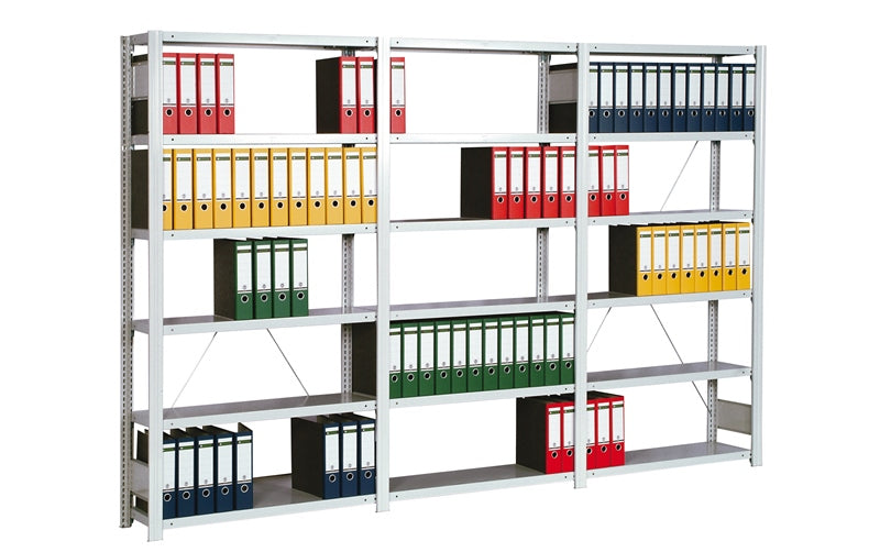 Büro-Anbauregal Lichtgrau 200x100x30 cm Fachlast 150 kg Feldlast 2.000 kg