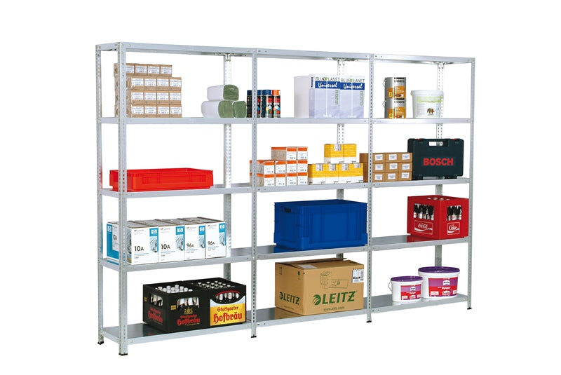 Schraub-Grundregal 300x100x80 cm Fachlast 150 kg Feldlast 1.200 kg - Regalbedarf