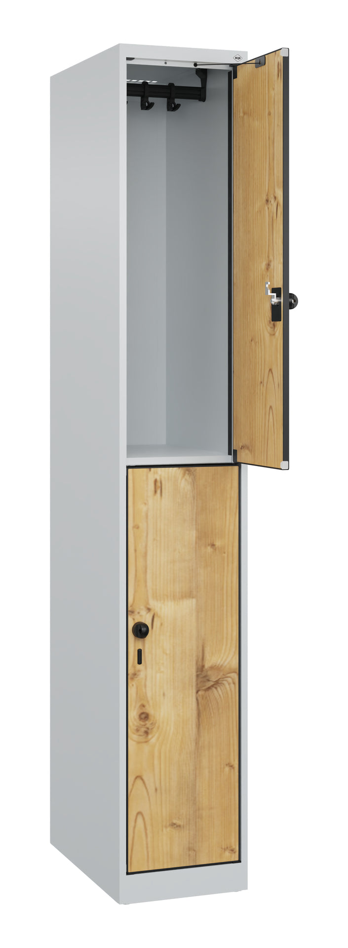 Doppelstöckiger Spind Evolo PLUS aus Stahl