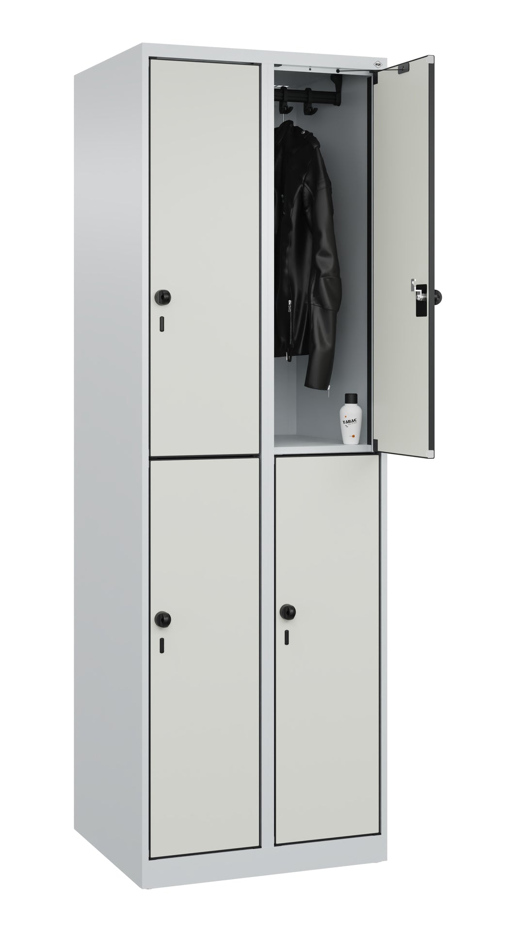 Doppelstöckiger Spind Evolo PLUS aus Stahl