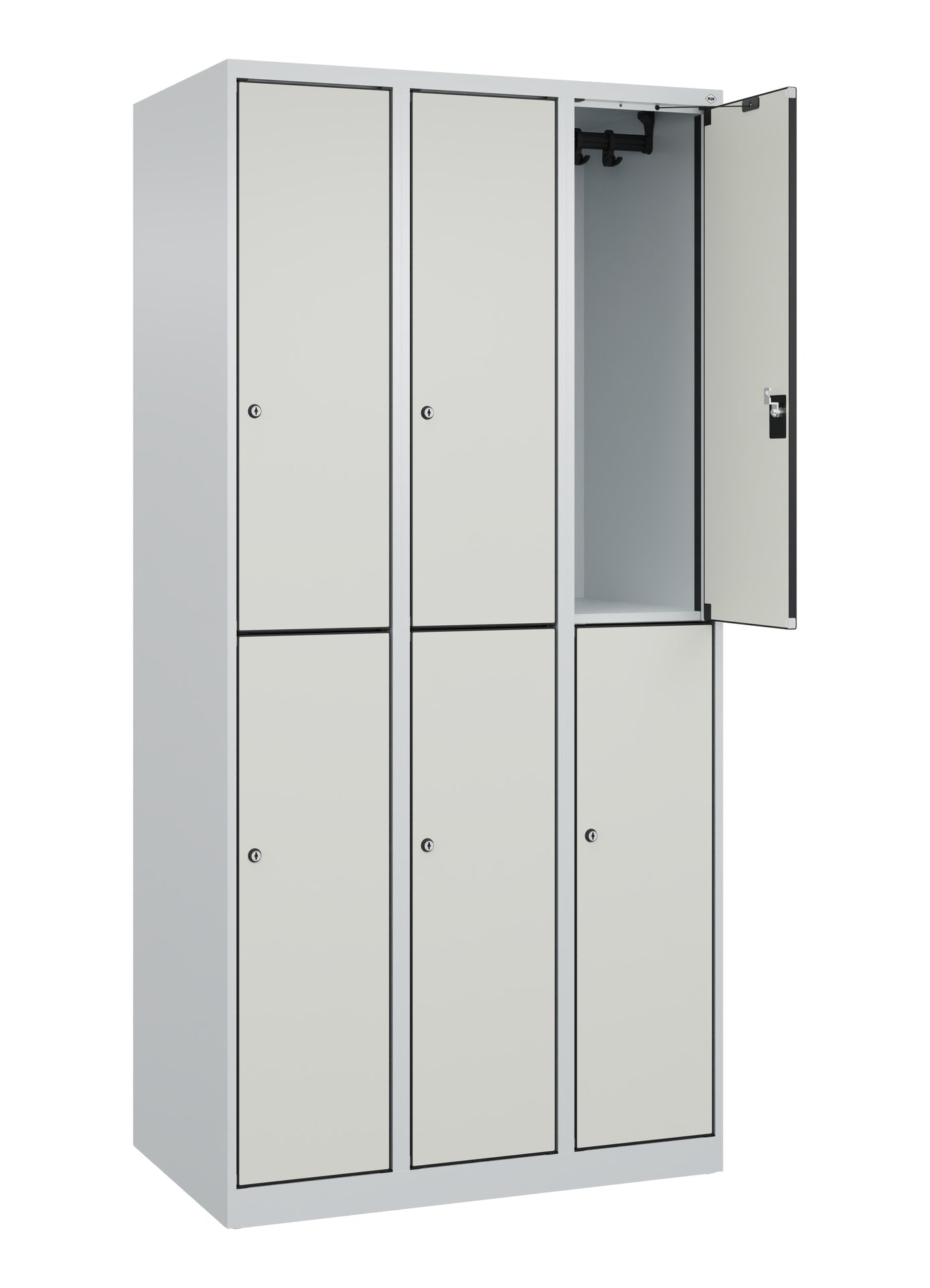 Doppelstöckiger Spind Evolo PLUS aus Stahl