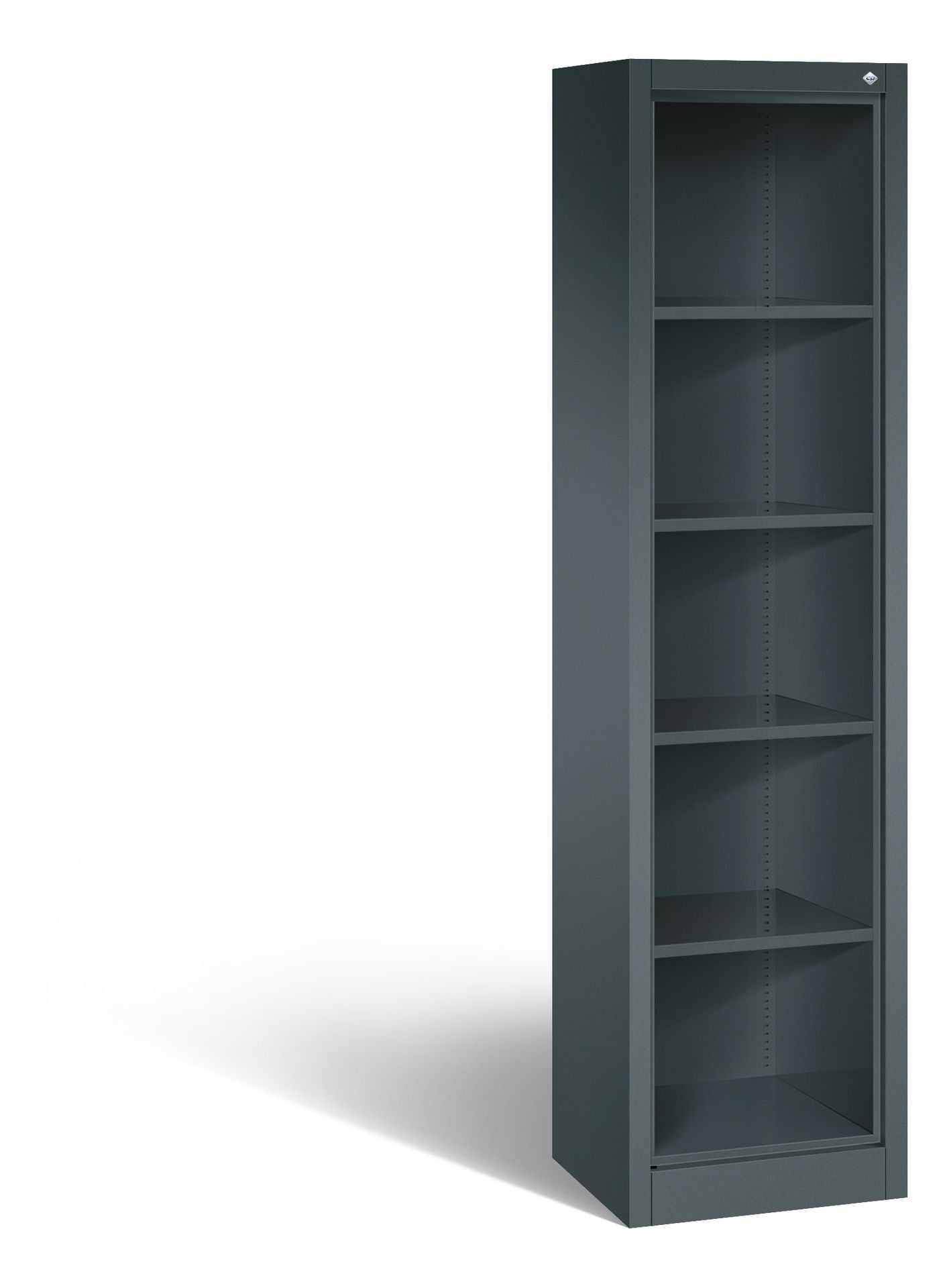 Stahlregal mit Rückwand in Anthrazit