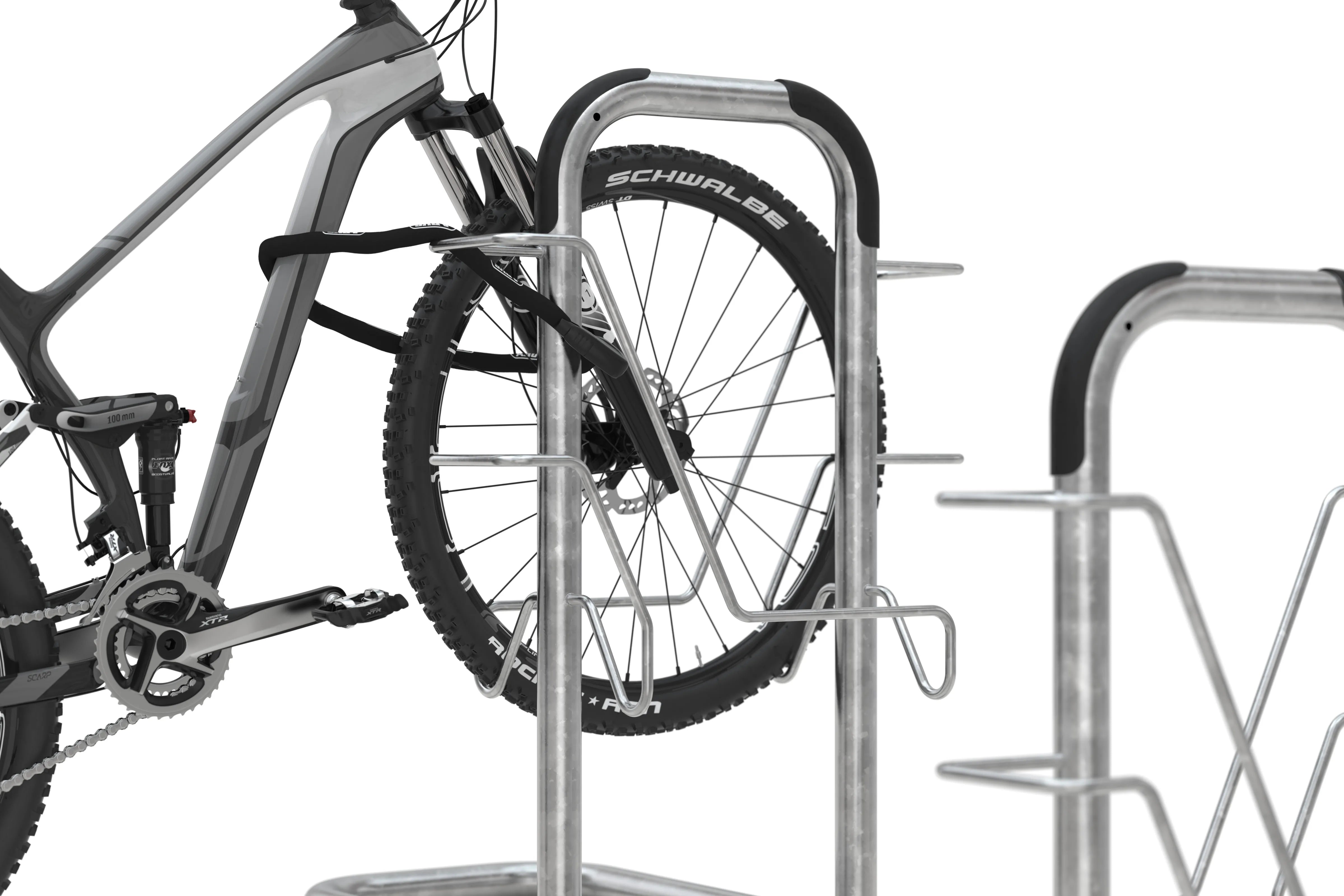 Fahrrad-Lean-To-System als Anlehnparker | Vorderradhalter