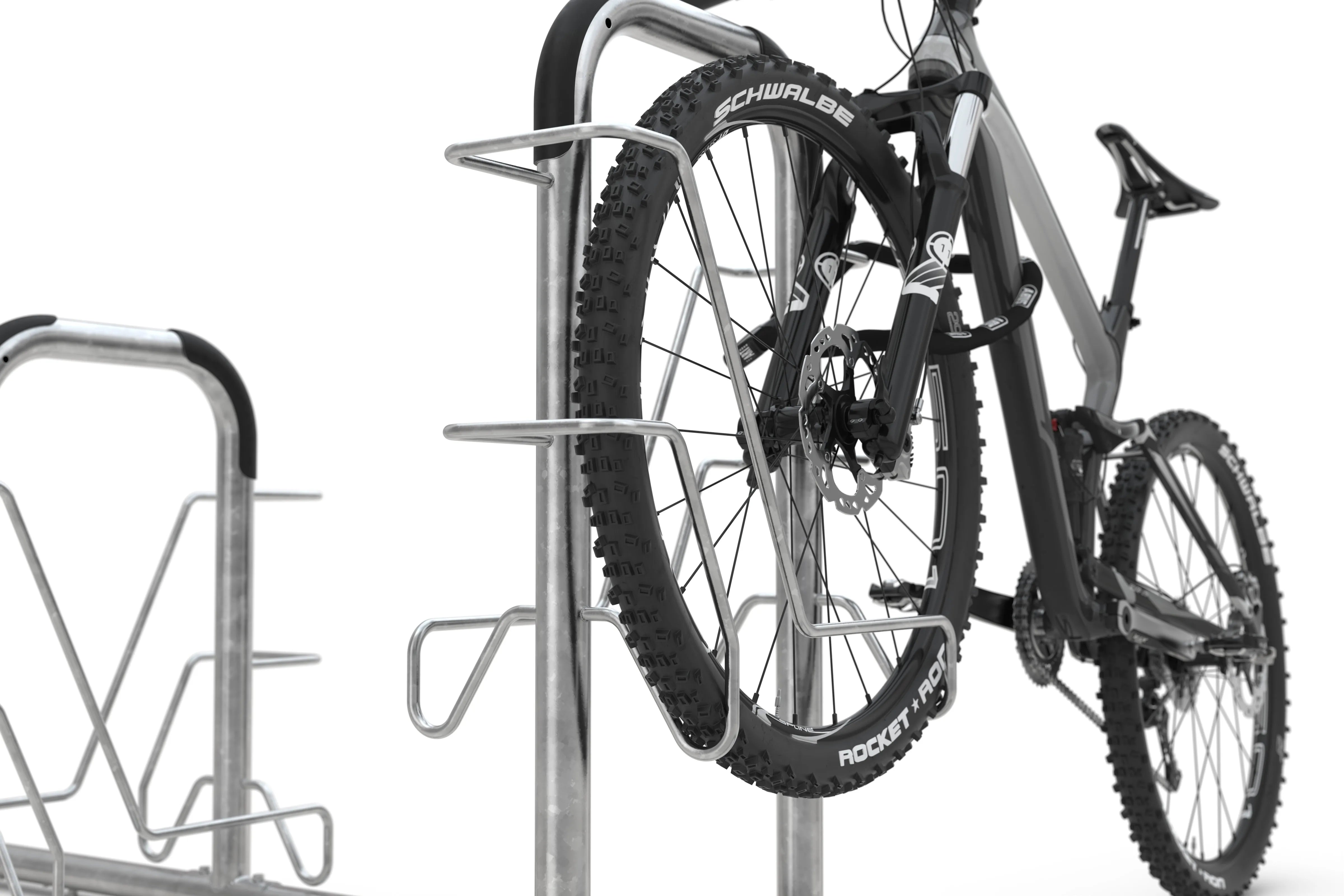 Fahrrad-Lean-To-System als Anlehnparker | Vorderradhalter