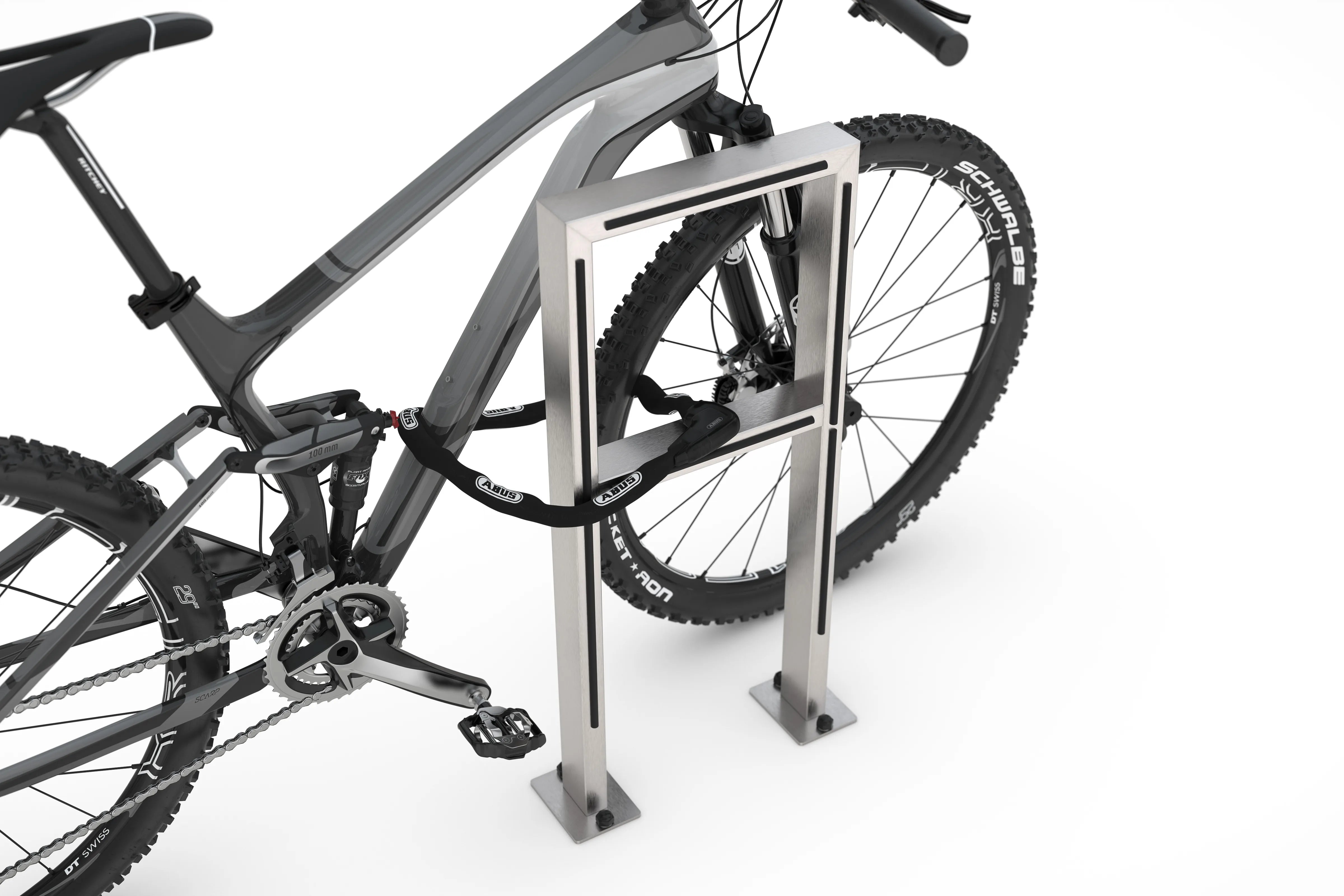 Anlehn- und Absperrbügel für Fahrräder