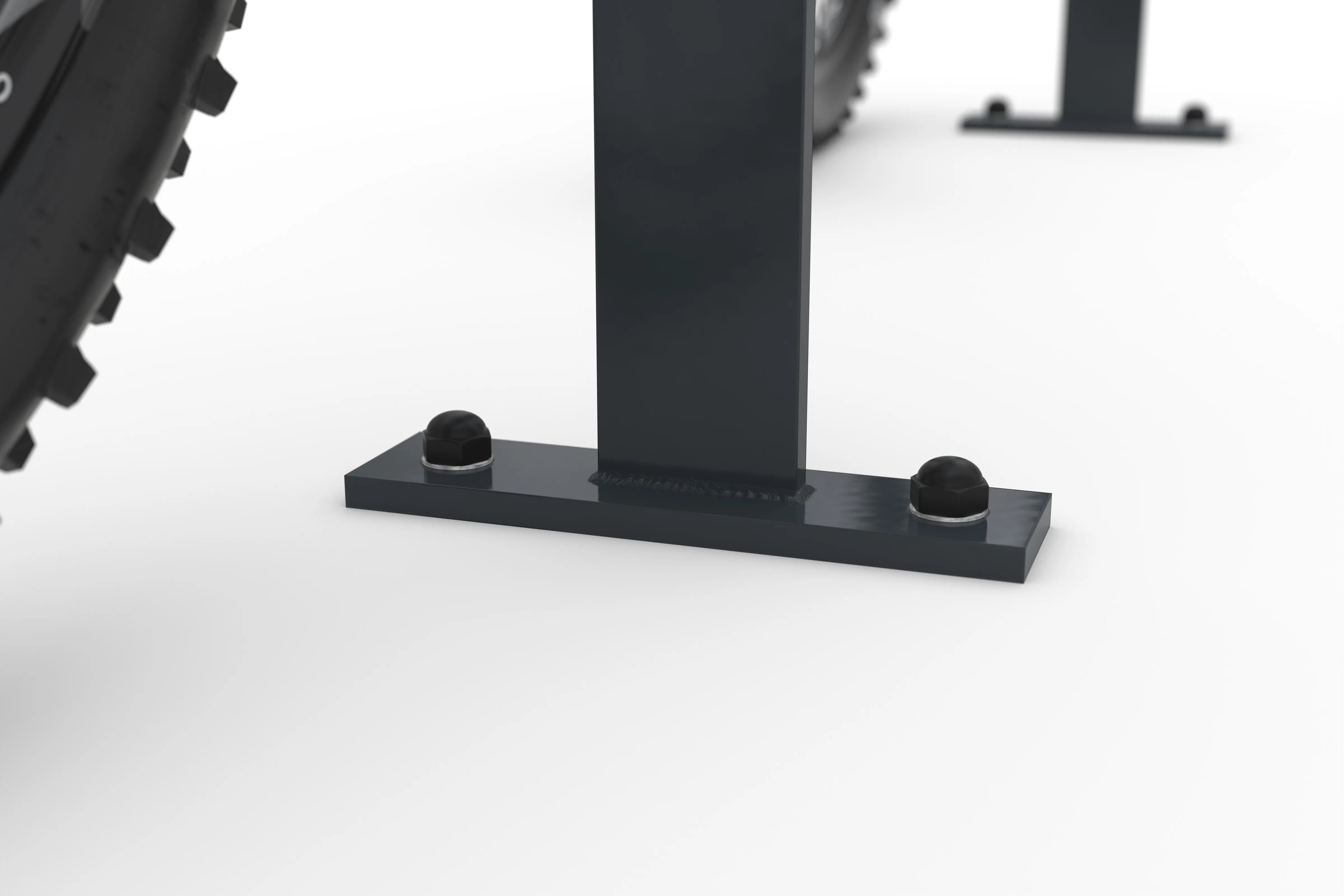 Fahrrad Anlehnbügel in pulverbeschichtet Detail