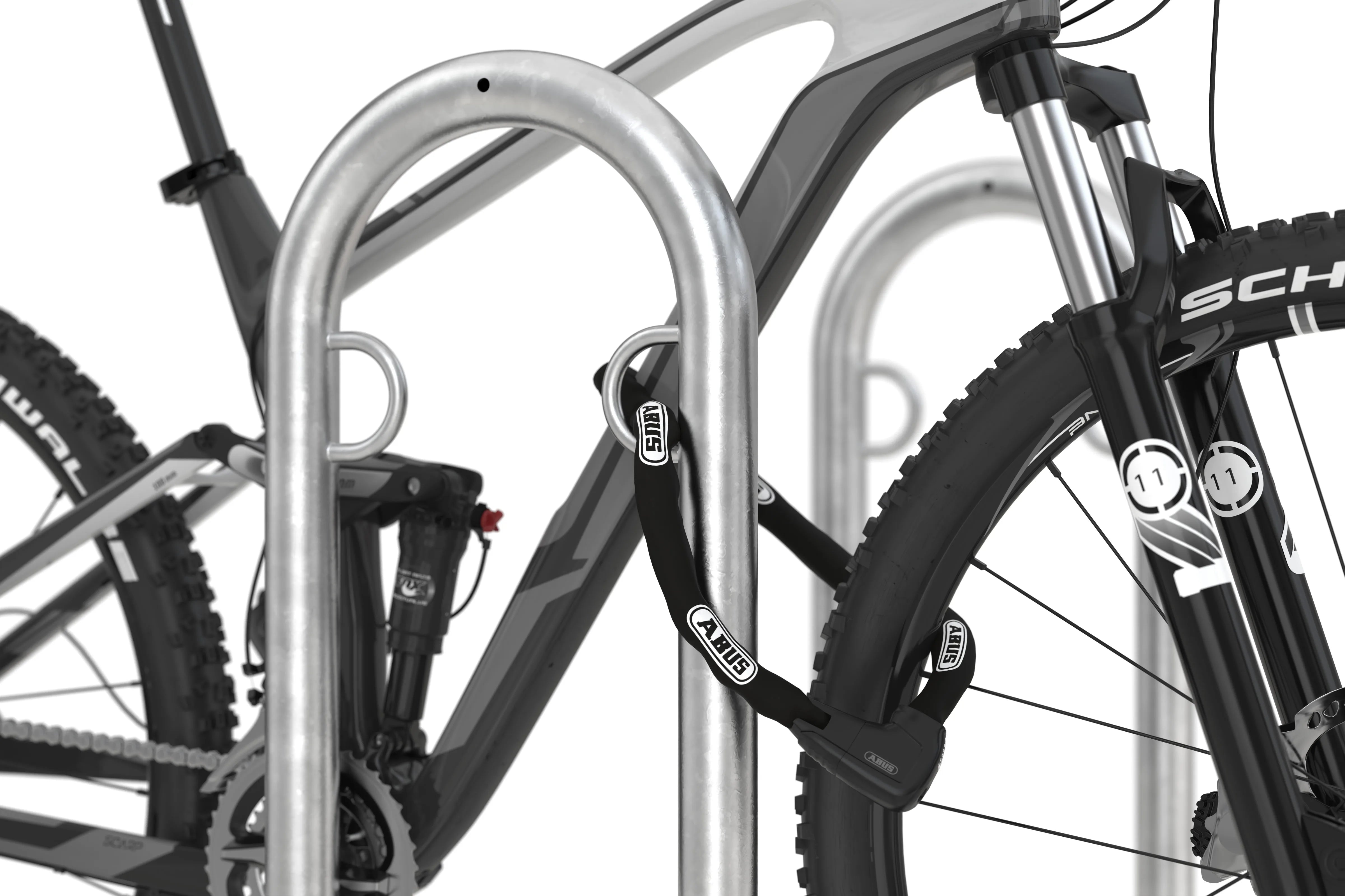 Fahrradanlehnsystem im Detail