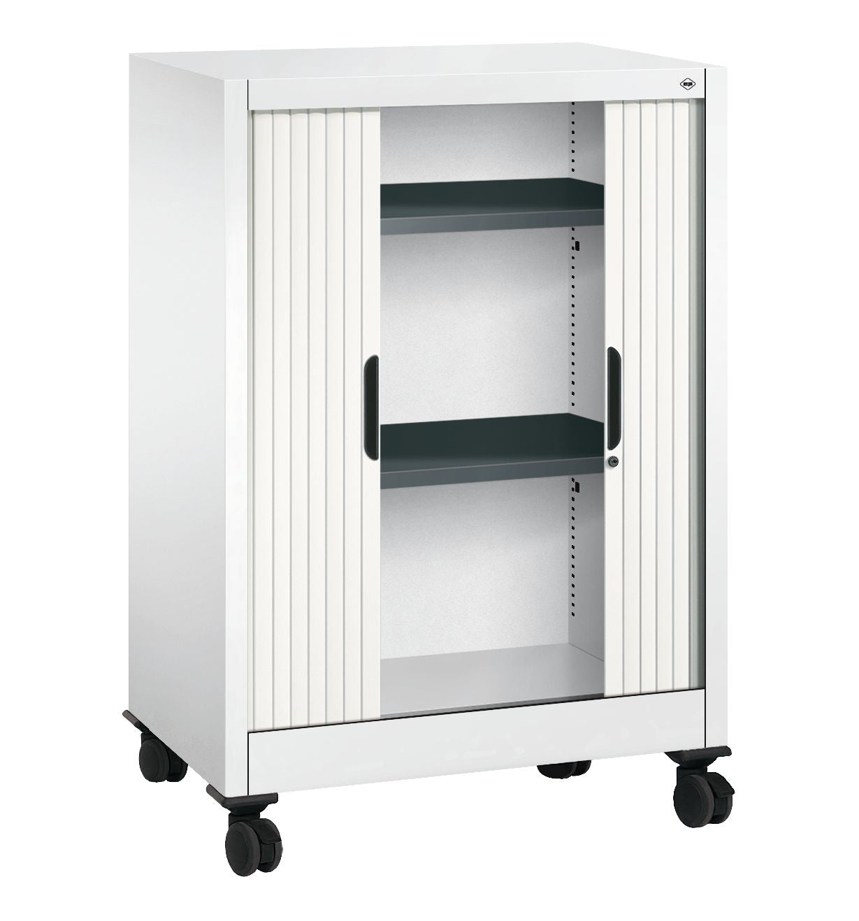 Büroschrank Sideboard mit Rolladen offen