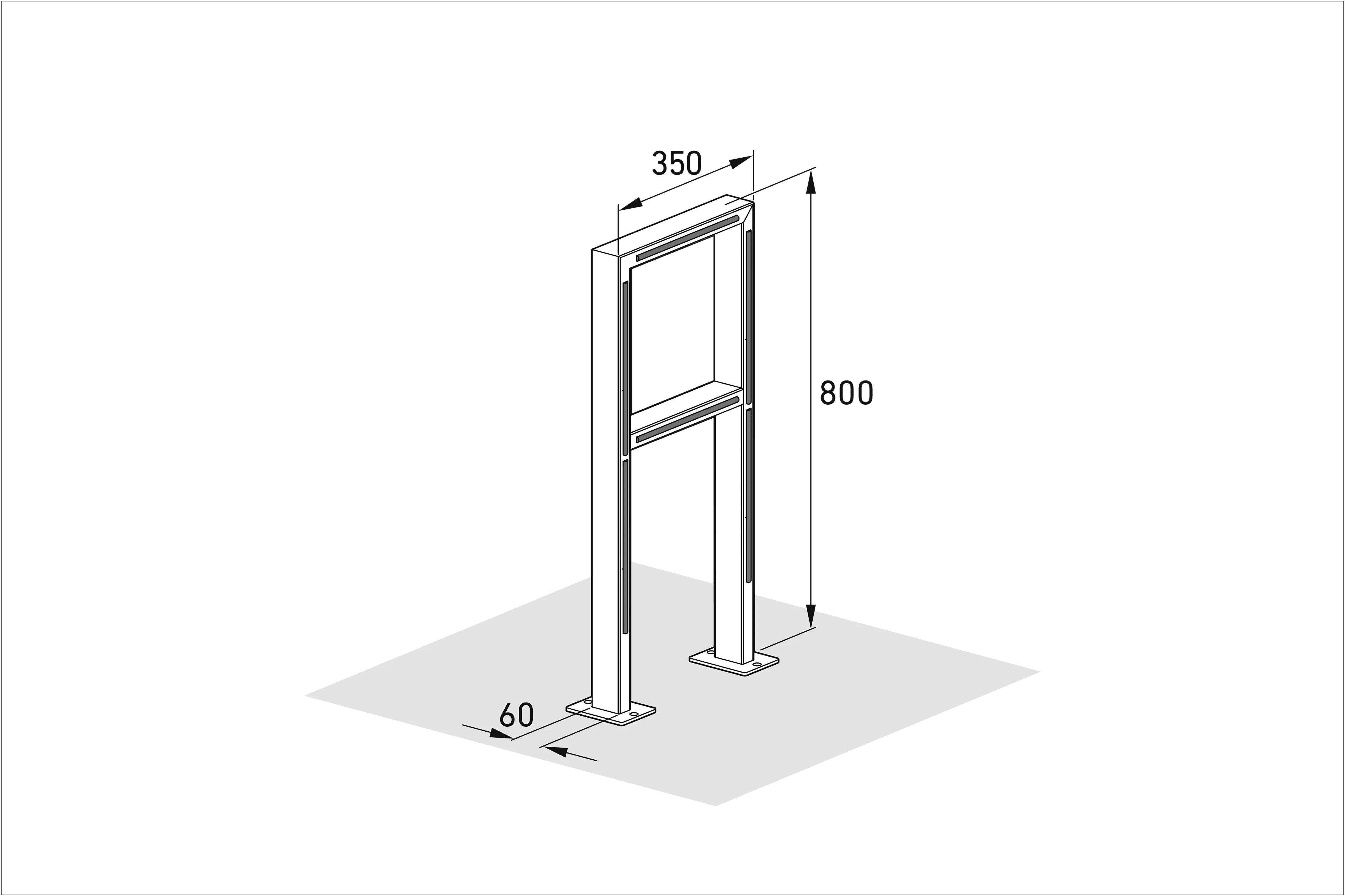 Maße Anlehn- und Absperrbügel