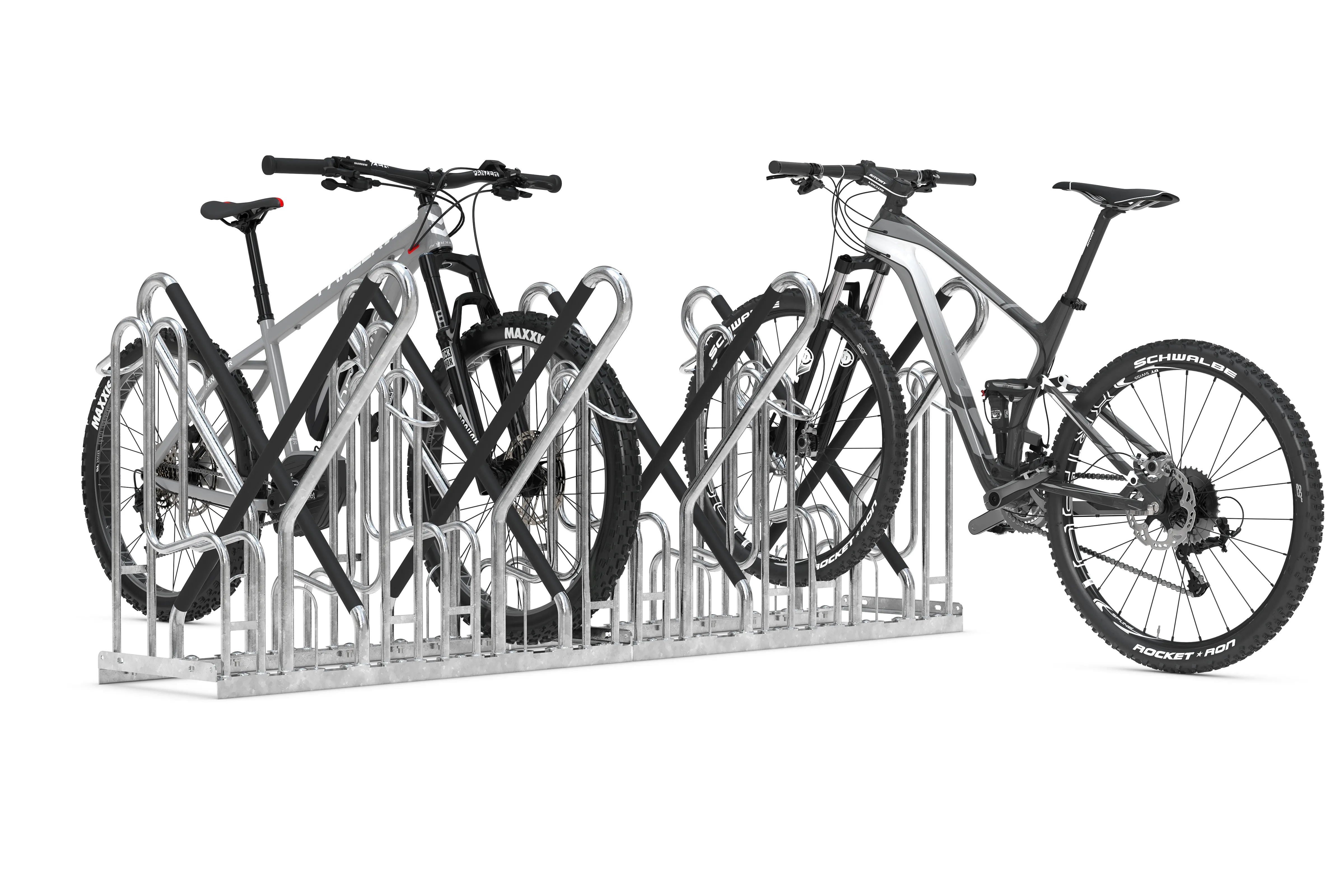Fahrradständer beidseitig vier Stellplätze