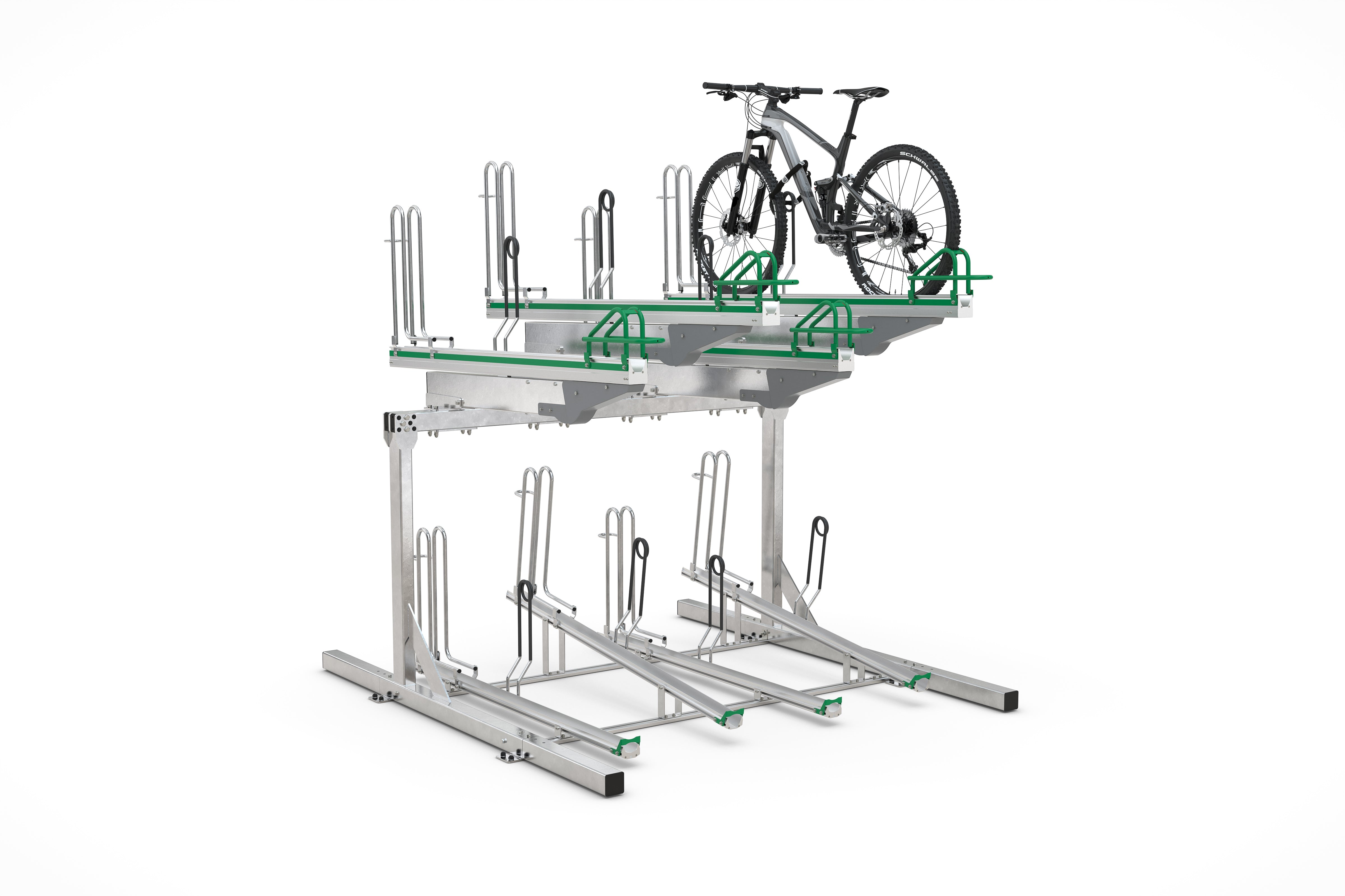 fahrradständer doppelstockparker BikeHub Premium Doppelstockparker Fahrradparksystem