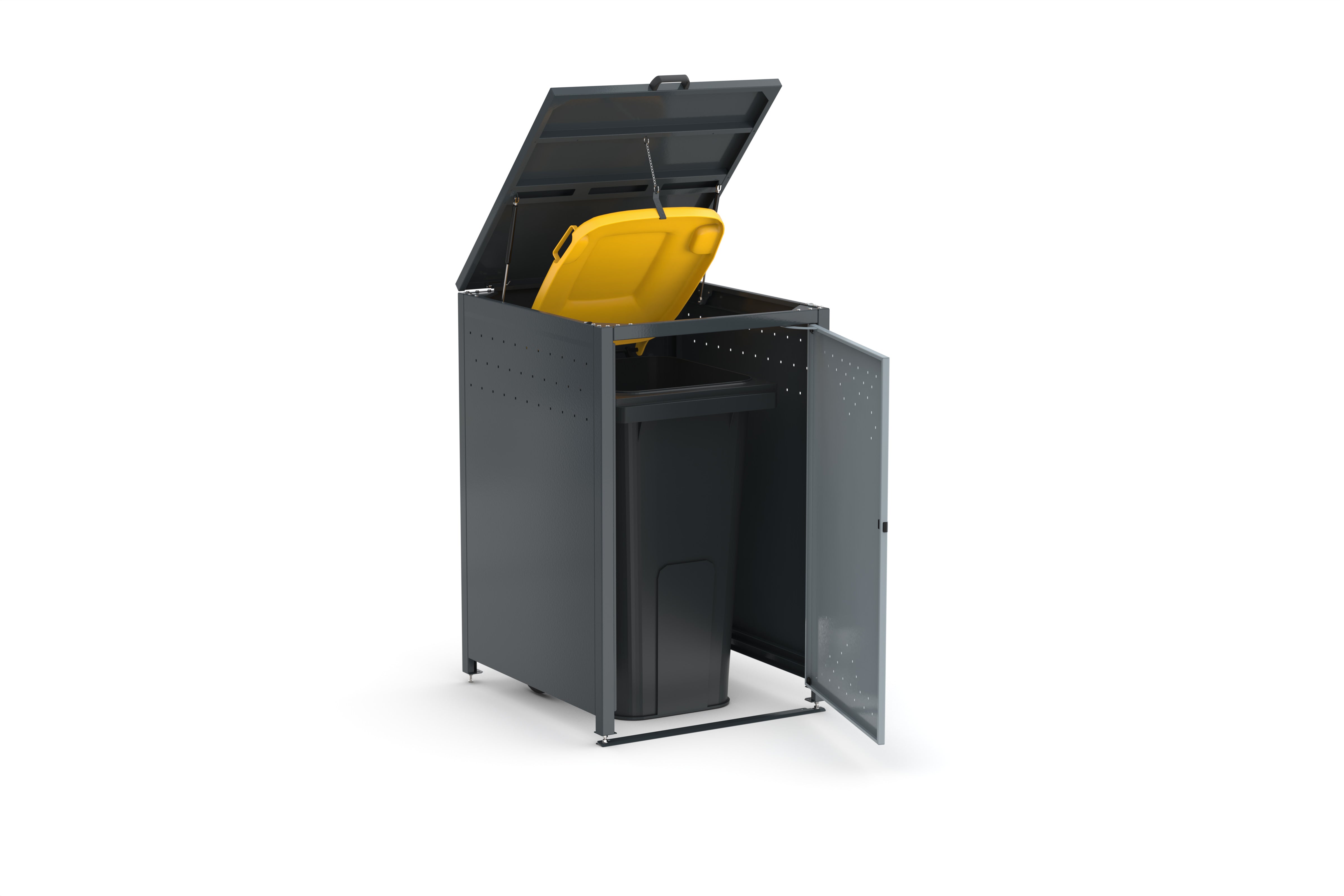 Mülltonnenbox mit Mülltonne