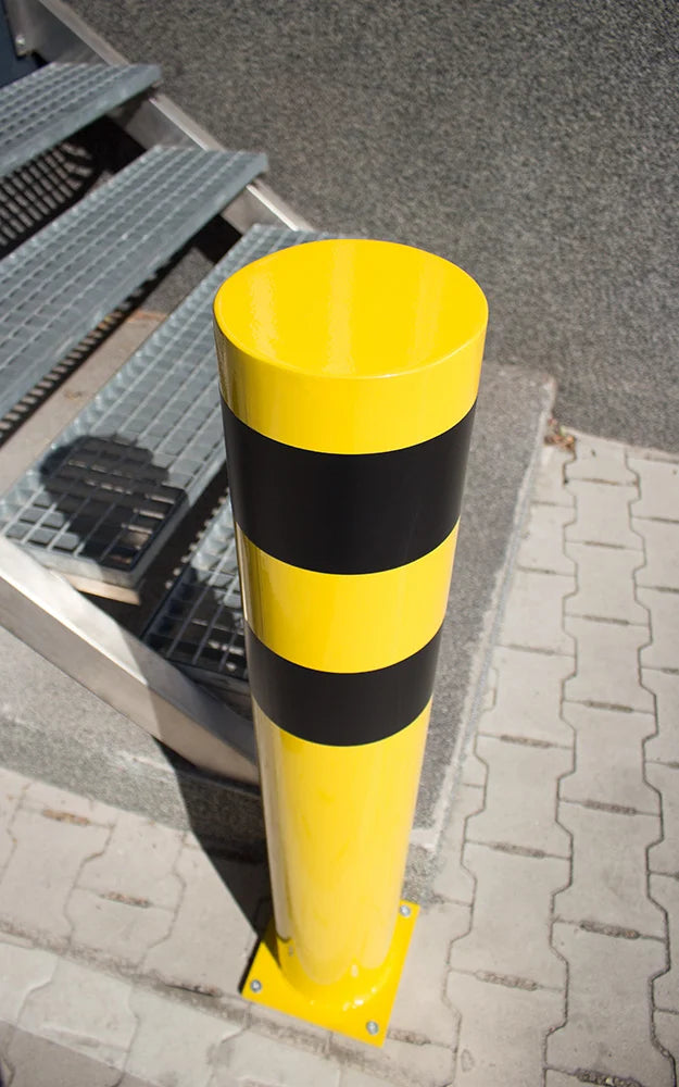 Rammschutzpoller Ø 76,1 mm × 1000 mm – gelb-schwarz