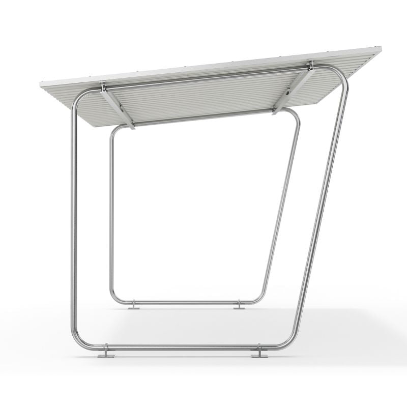 Überdachung aus Stahl für Fahrräder und Material