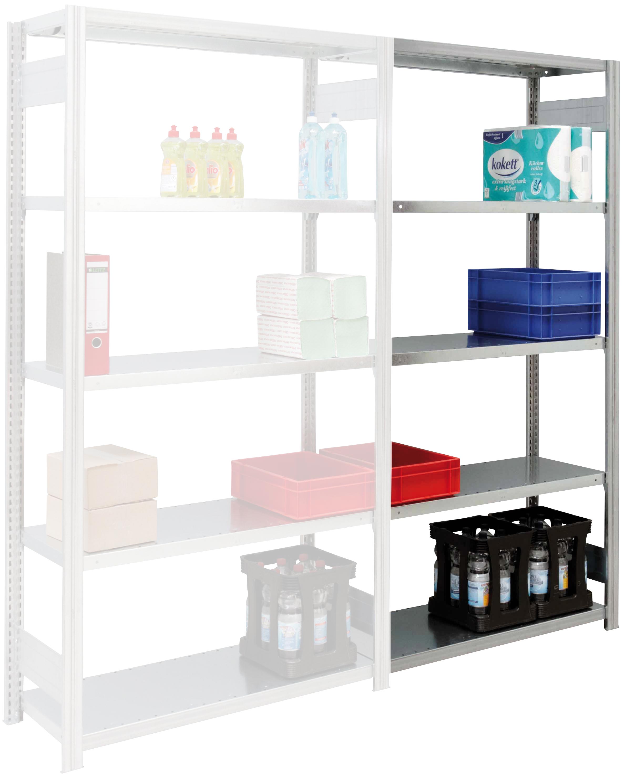 Lagerregal Fachbodenregal Anbauregal in verzinkt