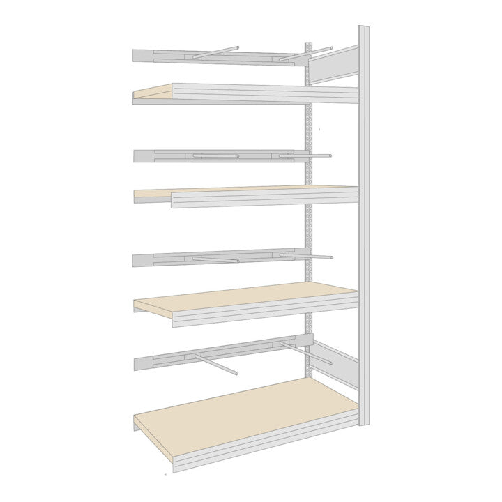 Schilderregal Anbauregal mit 4 Holzpaneelen