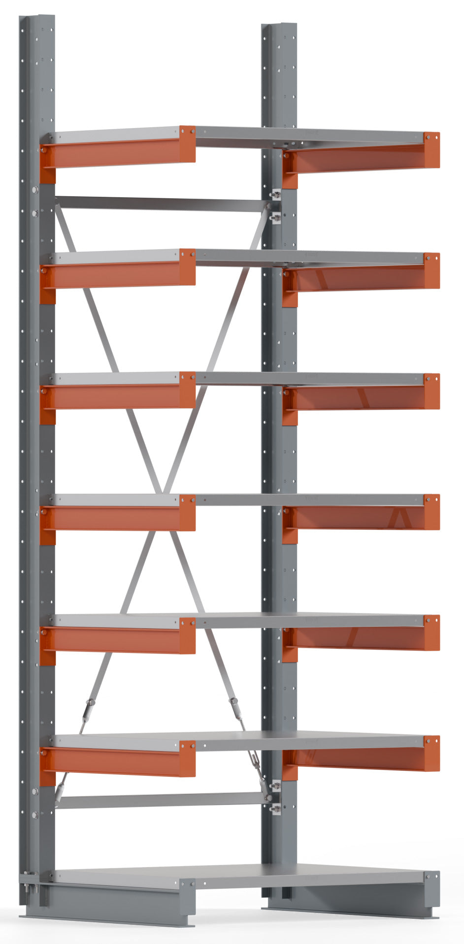 KARL BASIC Kragarmregal Stahlboden einseitig Grundregal