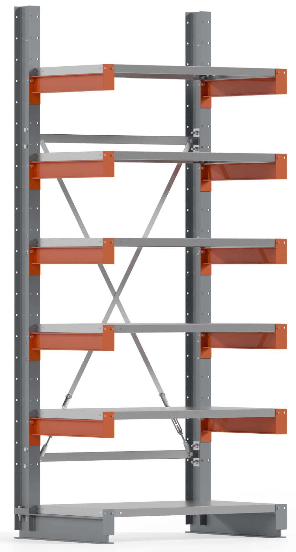 KARL BASIC Kragarmregal Stahlboden einseitig Grundregal