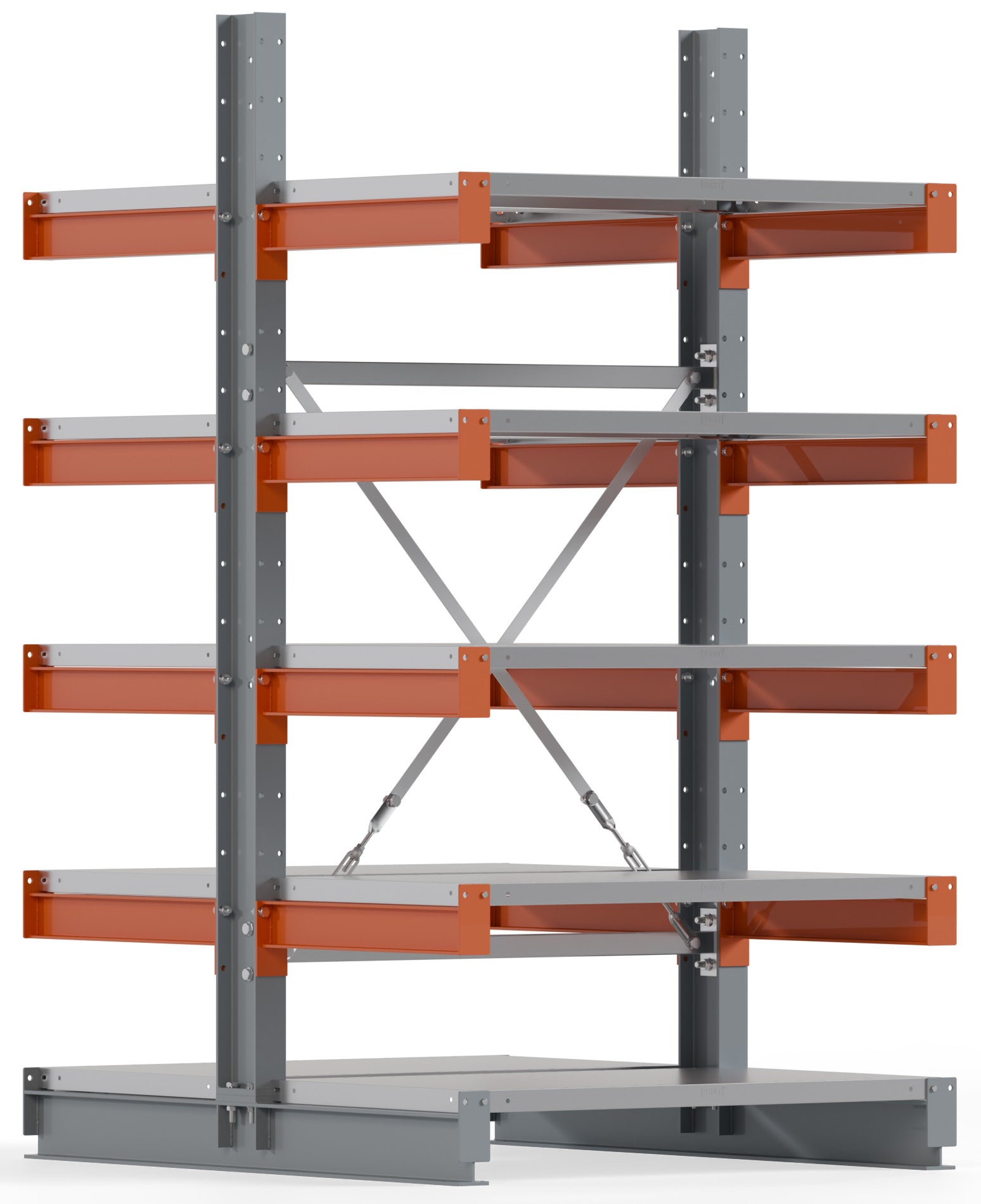 Kragarmregal Stahlboden doppelseitig Grundfeld