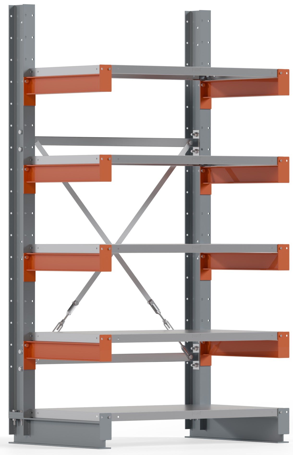 KARL BASIC Kragarmregal Stahlboden einseitig Grundregal