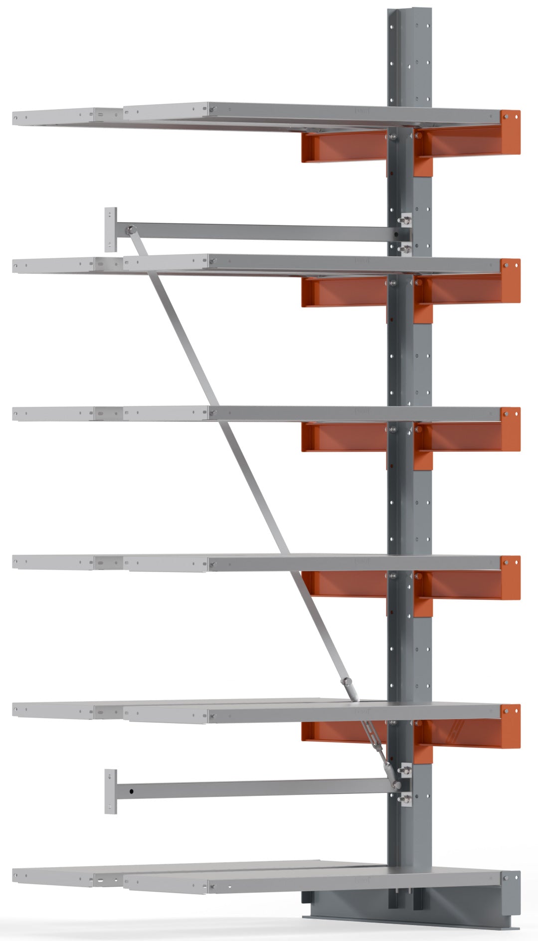 Kragarmregal Stahlboden doppelseitig Anbaufeld