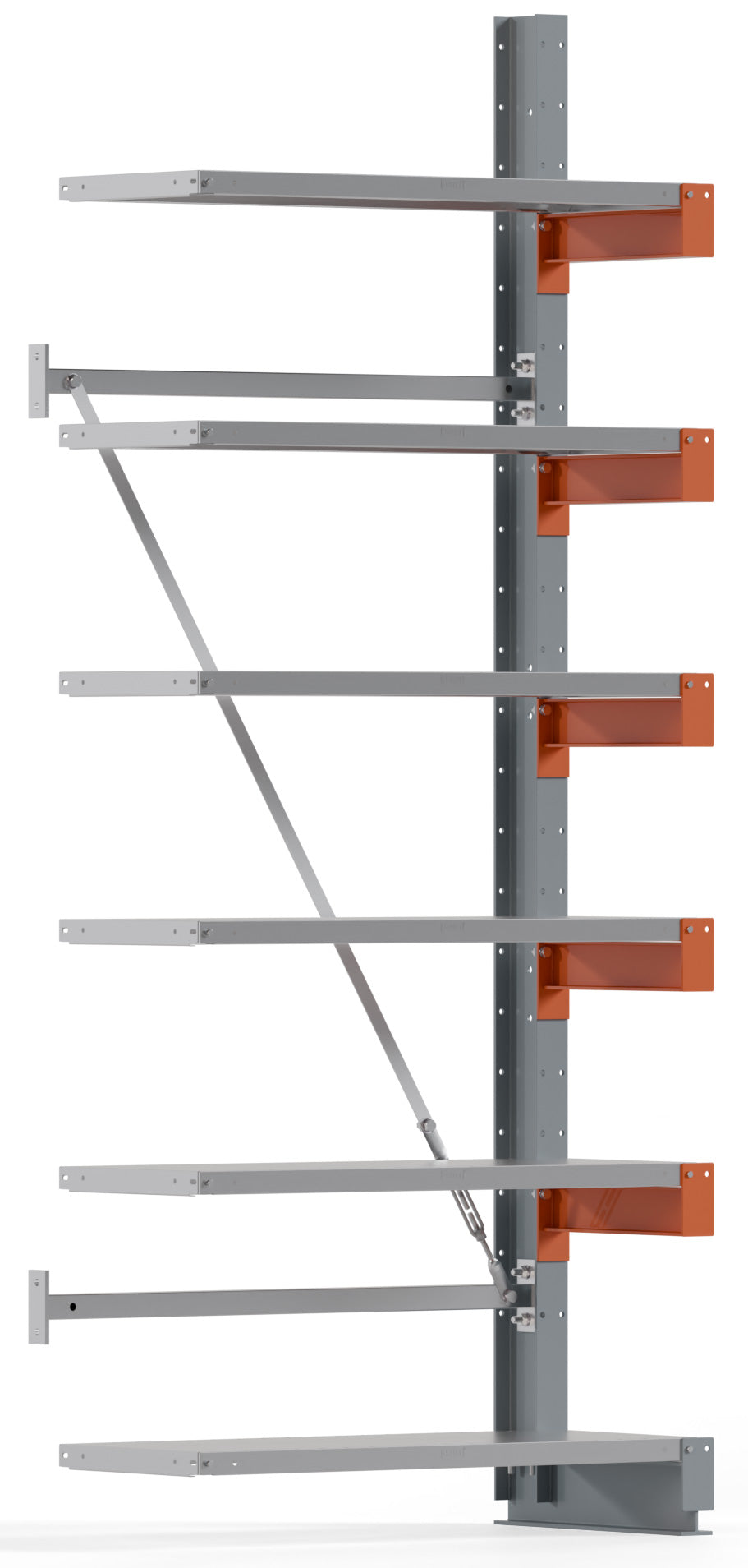 KARL BASIC Kragarmregal Stahlboden einseitig Anbaufeld