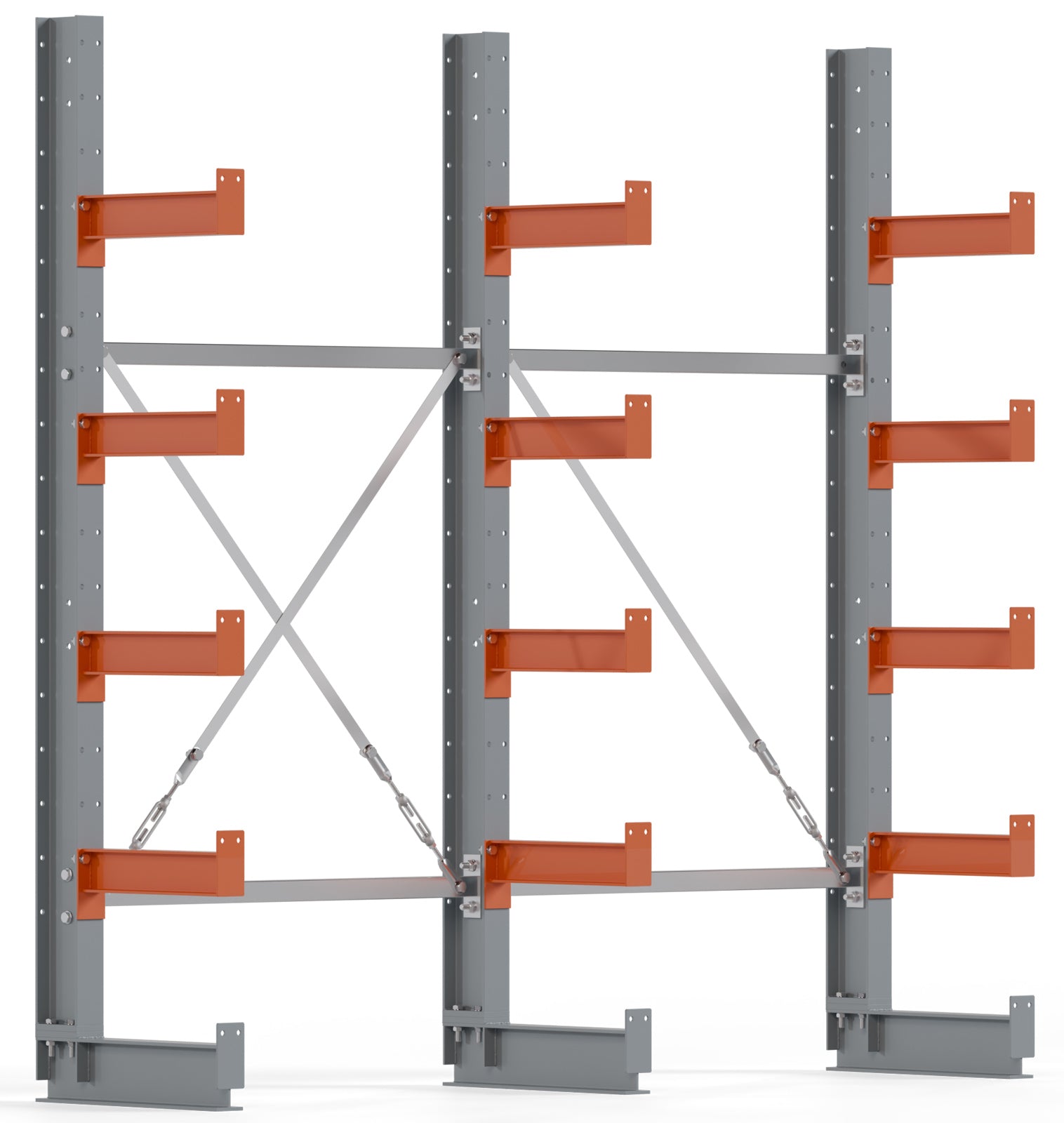 Kragarmregal einseitig Komplettset H200 mm