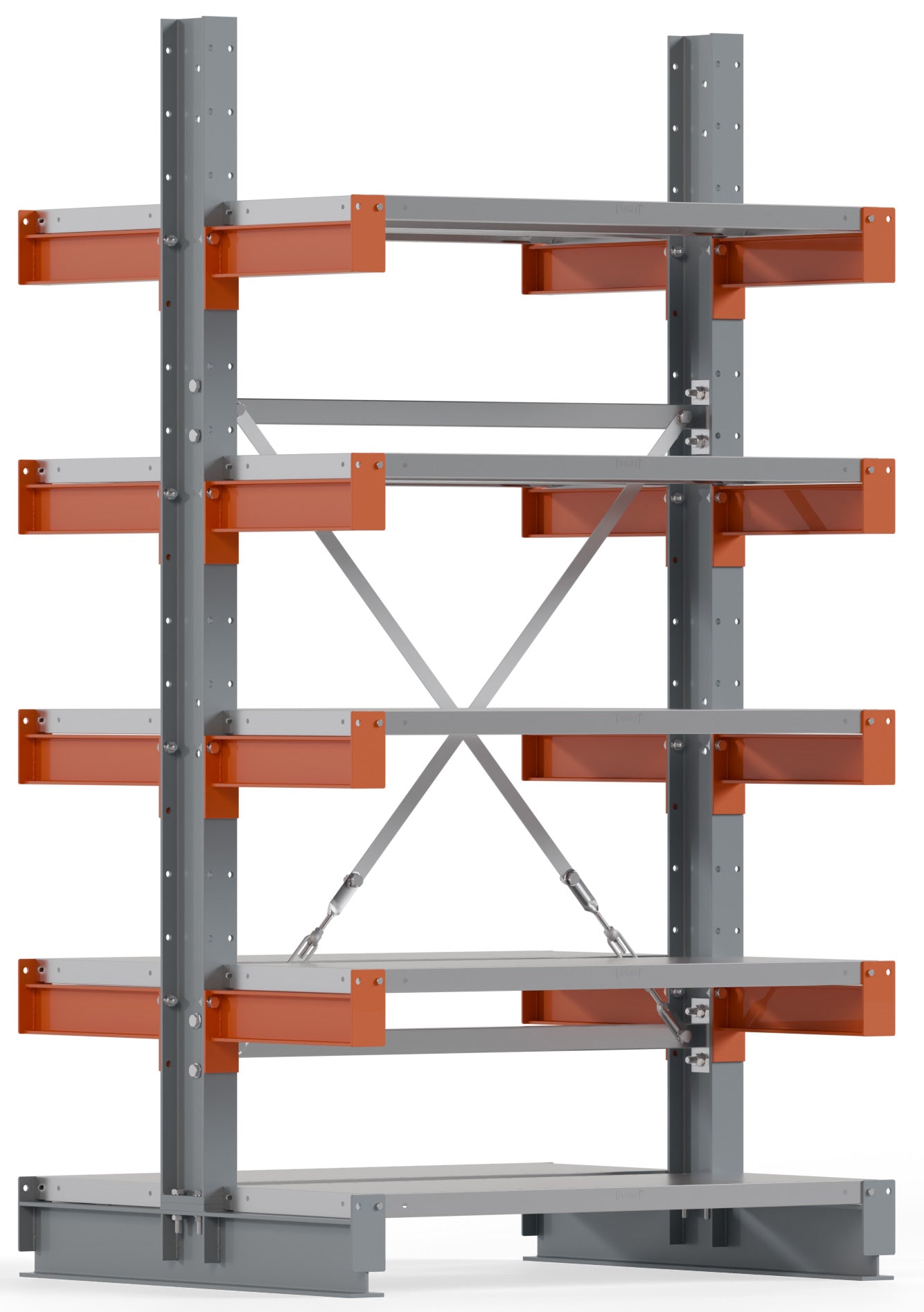 Kragarmregal Stahlboden doppelseitig Grundfeld