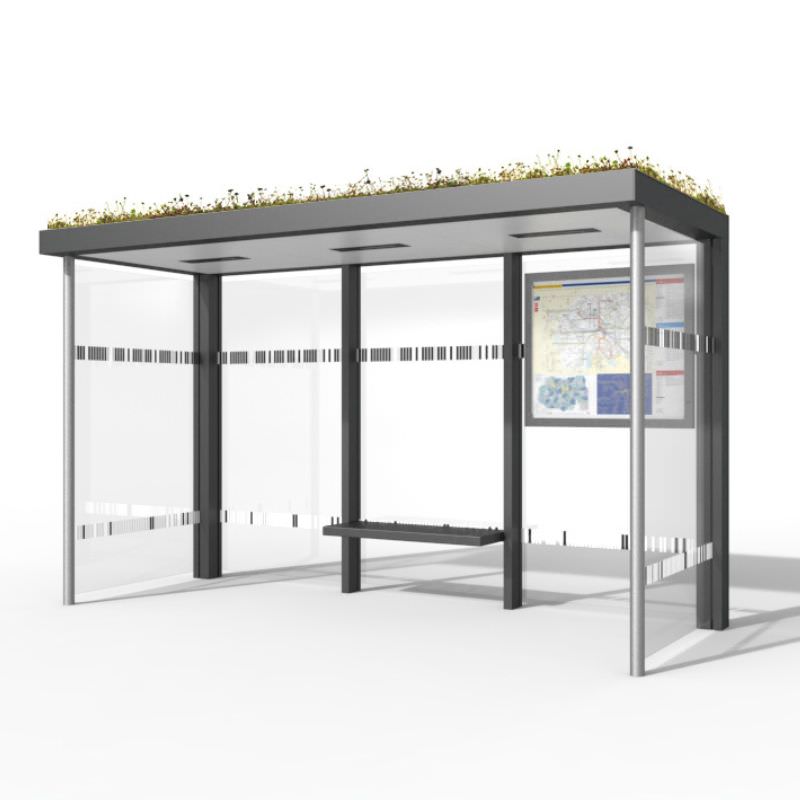 Raucherunterstand Unterstand aus Aluminium mit Sicherheitsglas