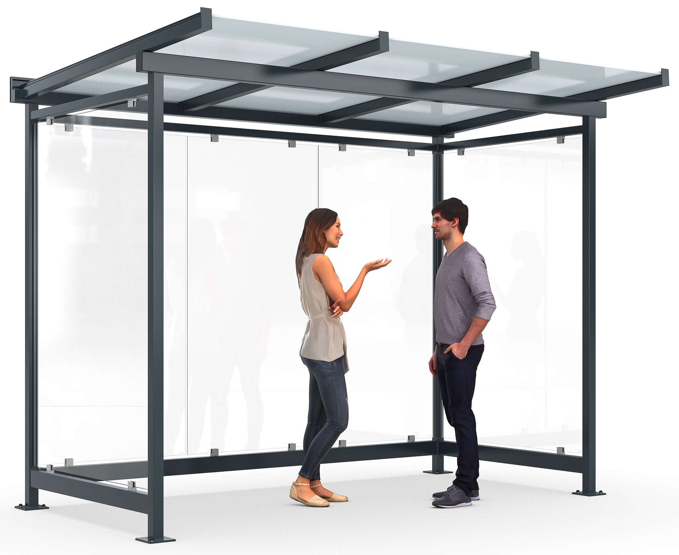 Überdachung Dresden von WSM 2230 mm Breit mit Personen