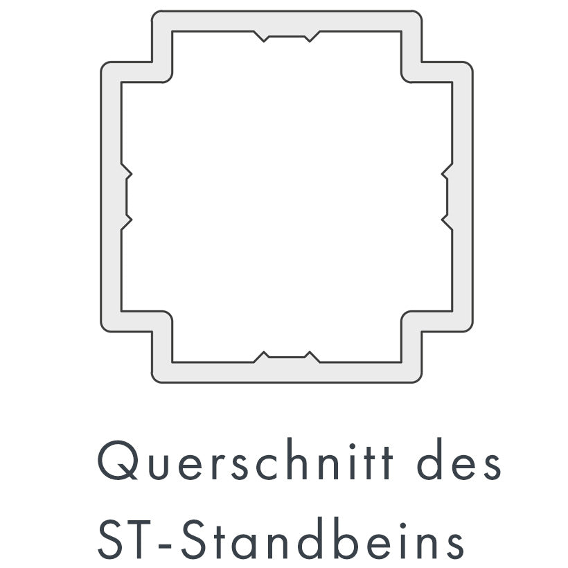 Querschnitt des ST-Standbeins
