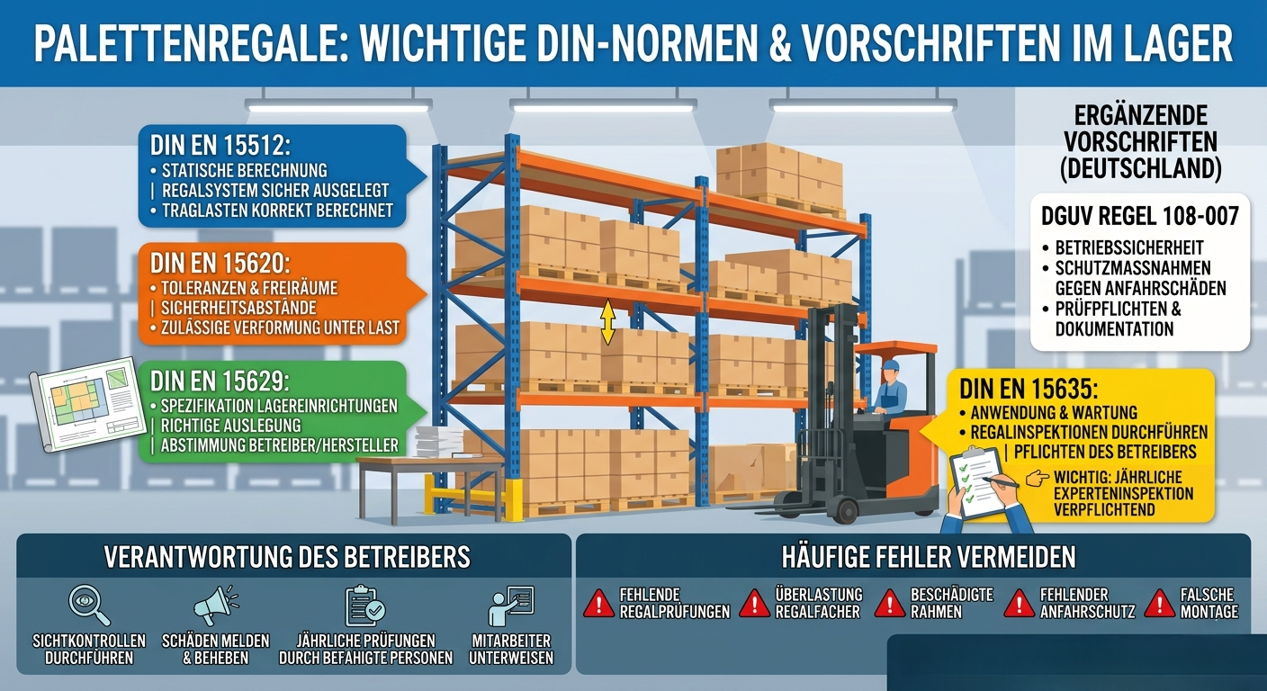 Palettenregale wichtige DIN Normen