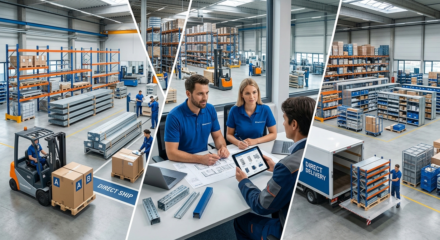 Dropshipping in der Lagertechnik – Warum Regalbedarf.com auf starke Hersteller, Qualität und persönliche Beratung setzt