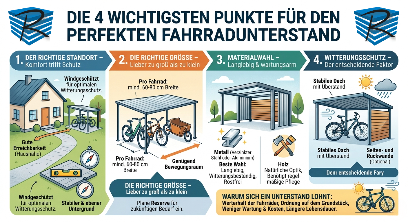 Fahrradunterstand für Gewerbe und Industrie