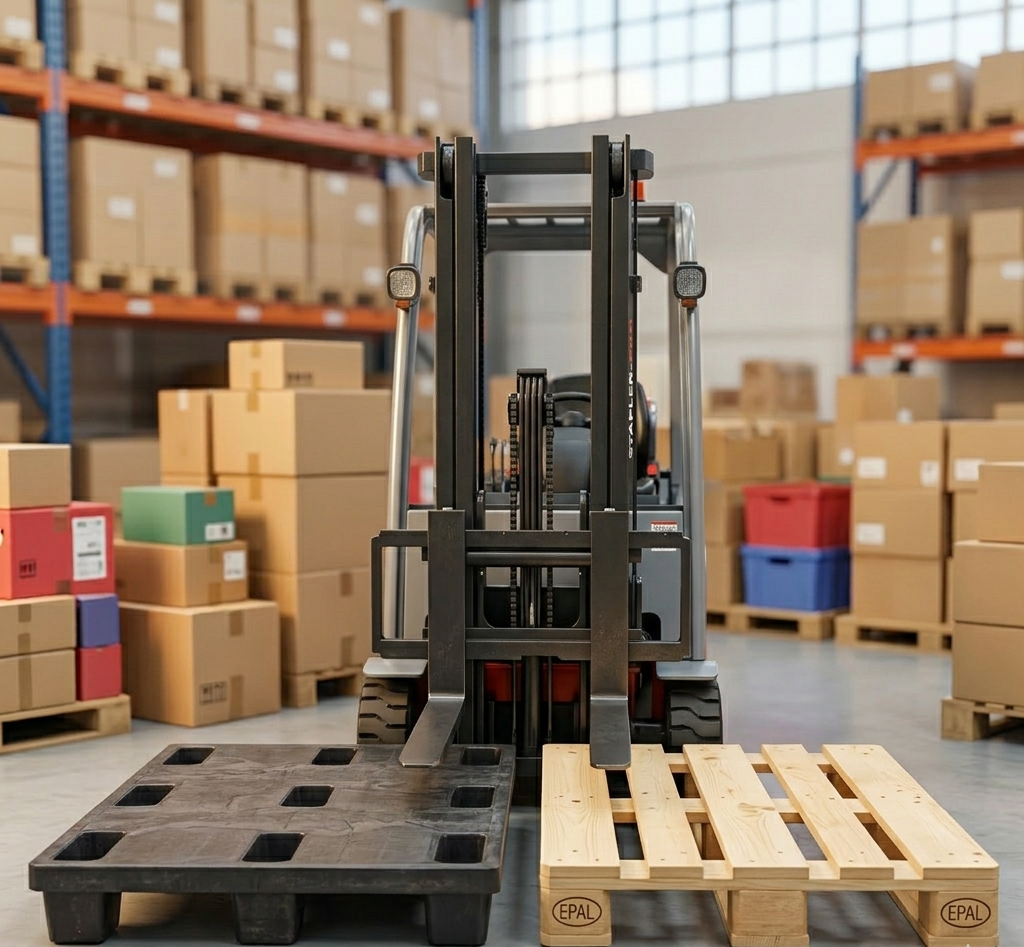 Kunststoffpalette oder Europalette