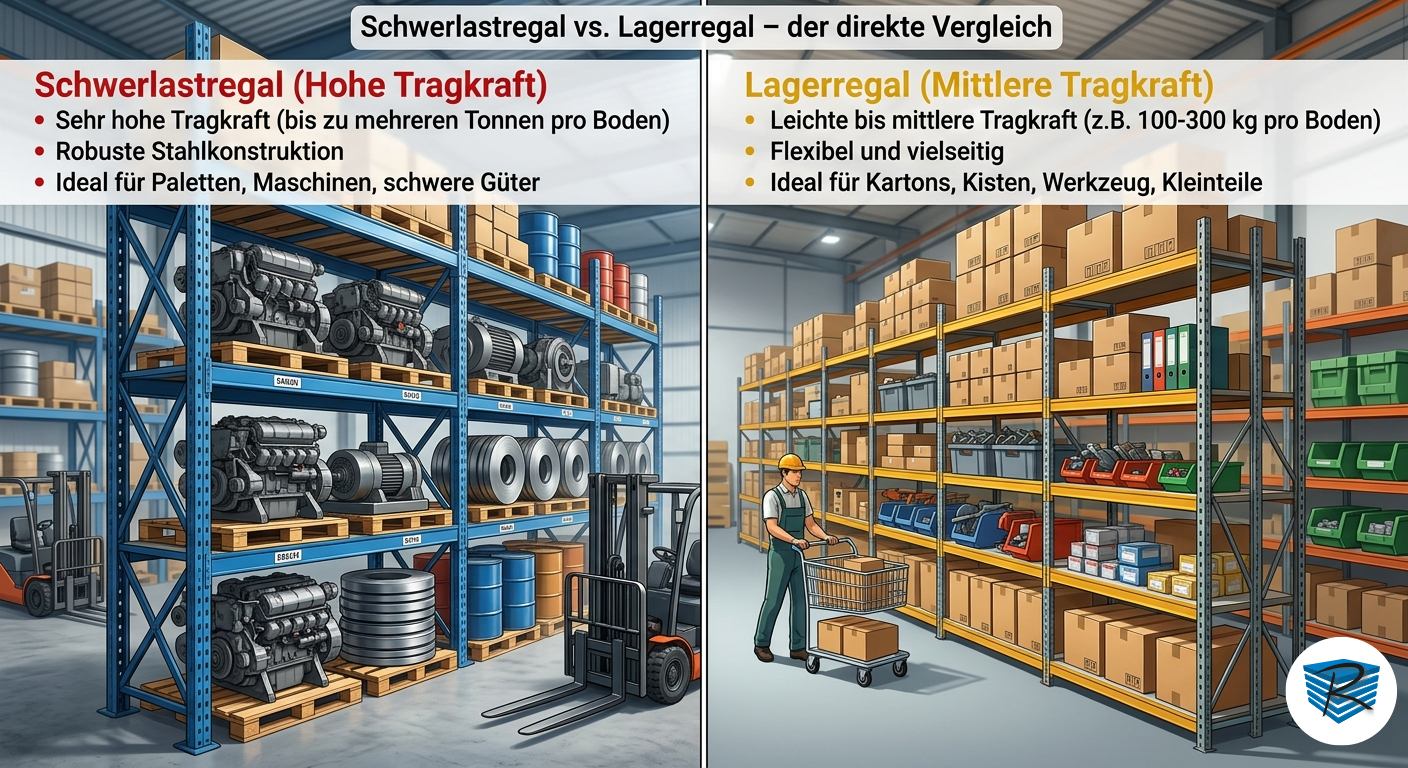 Schwerlastregal vs. Lagerregal – die wichtigsten Unterschiede im Überblick
