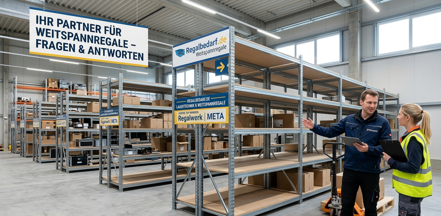 Weitspannregale für exakte und perfekte Einlagerung von Produkten