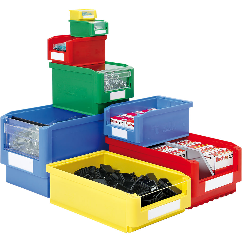 Sichtlagerkästen für die Einlagerung von Werkzeugen und Kleinteilen