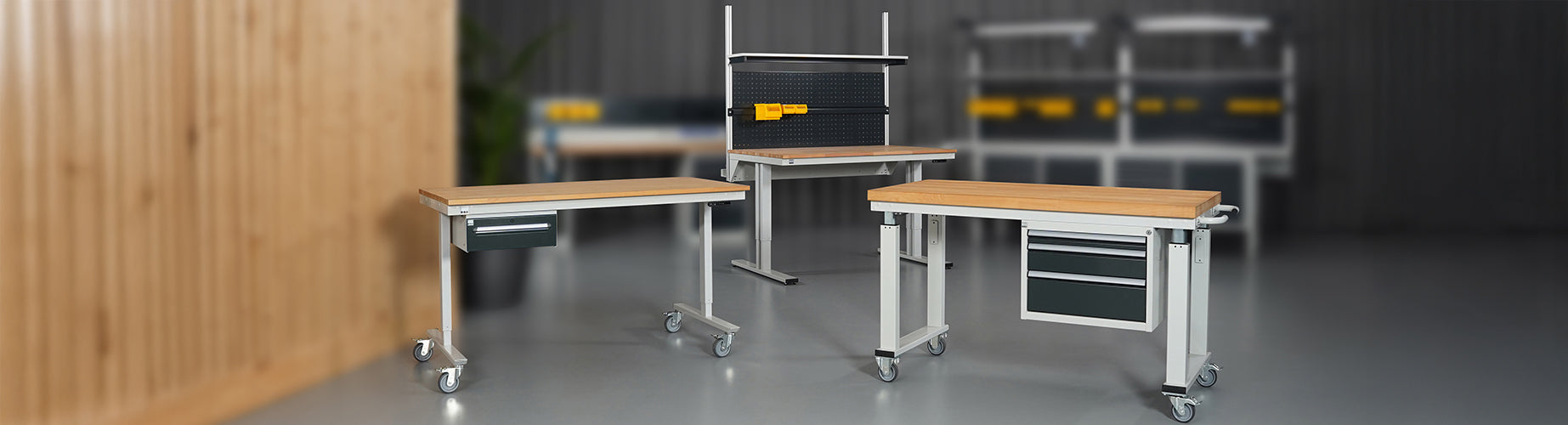 Elektrisch höhenverstellbare Arbeitsplätze