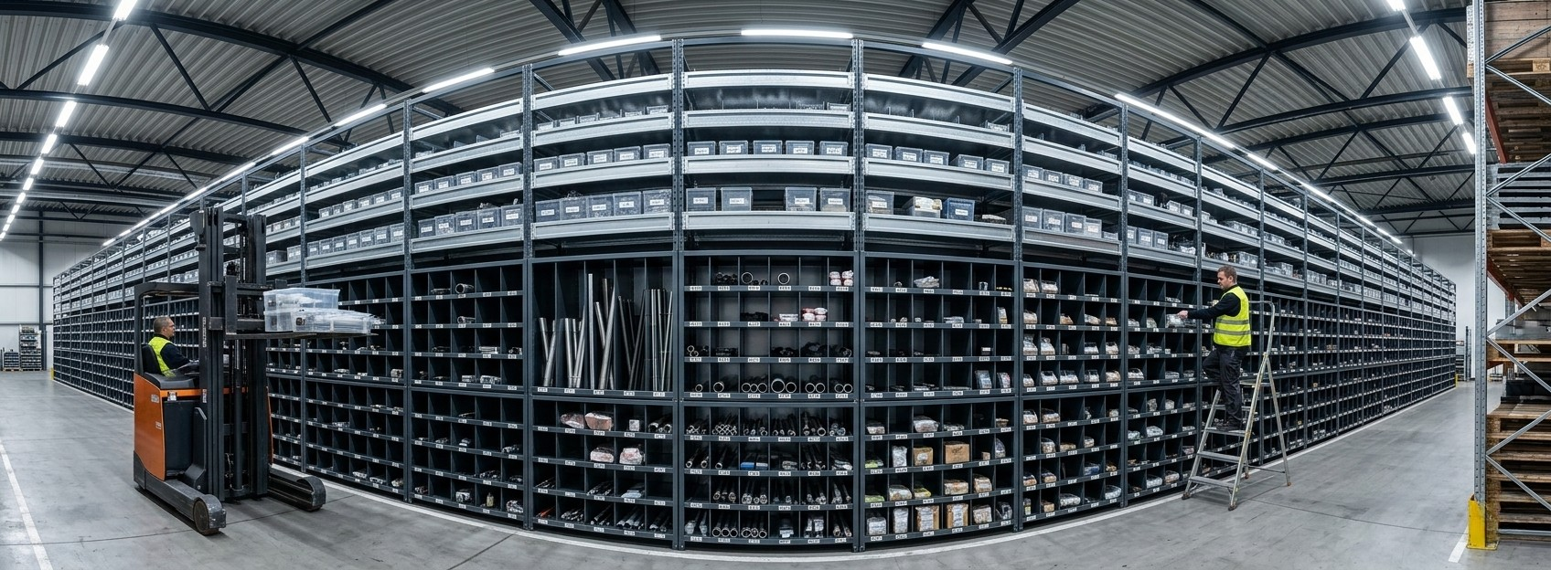 Wabenregale als industrielles Highlight im Lager