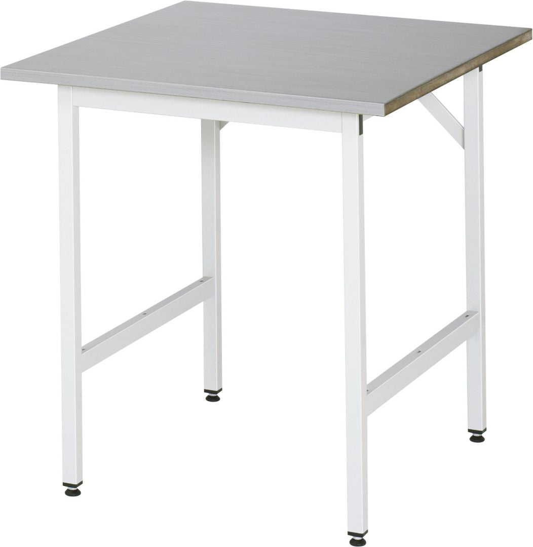 Arbeitstisch Serie Jerry mit Edelstahl Arbeitsplatte