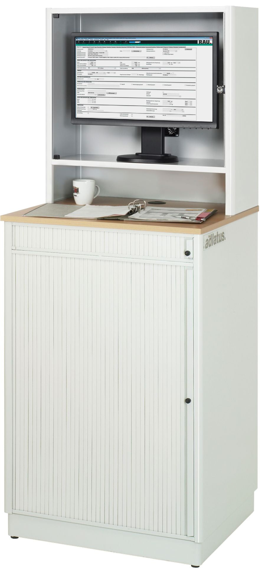 Computer Station mit Gehäuse