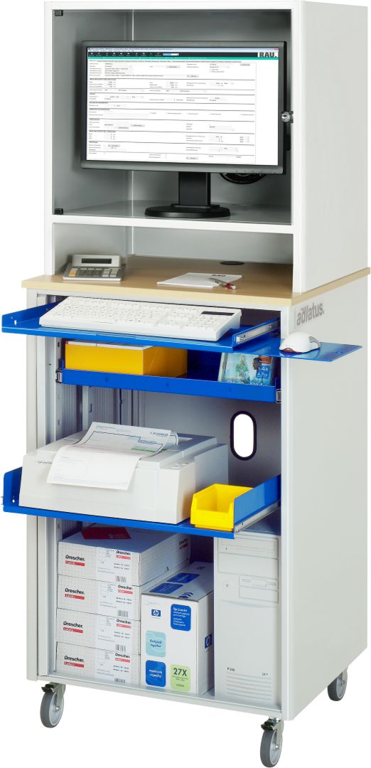 Computer-Station von Rau | Fahrbar mit Rollen