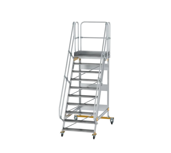 Plattformtreppe 60° fahrbar von MUNK Stufenbreite 1000 mm 10 Stufen