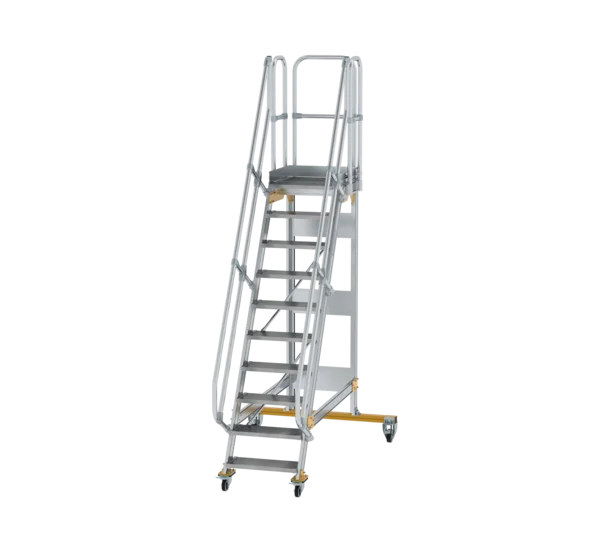 Plattformtreppe 60° fahrbar von MUNK Stufenbreite 600 mm 10 Stufen