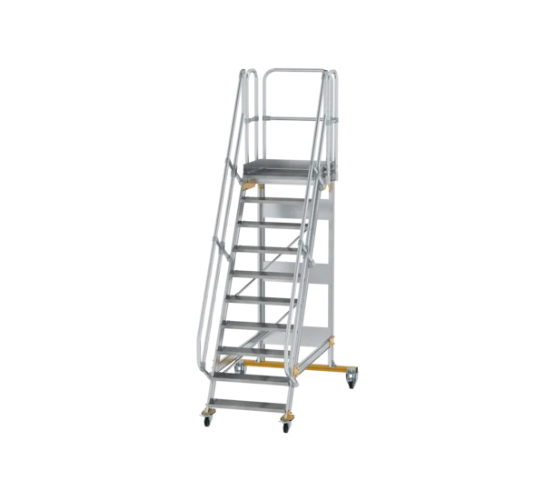 Plattformtreppe 60° fahrbar von MUNK Stufenbreite 800 mm 10 Stufen