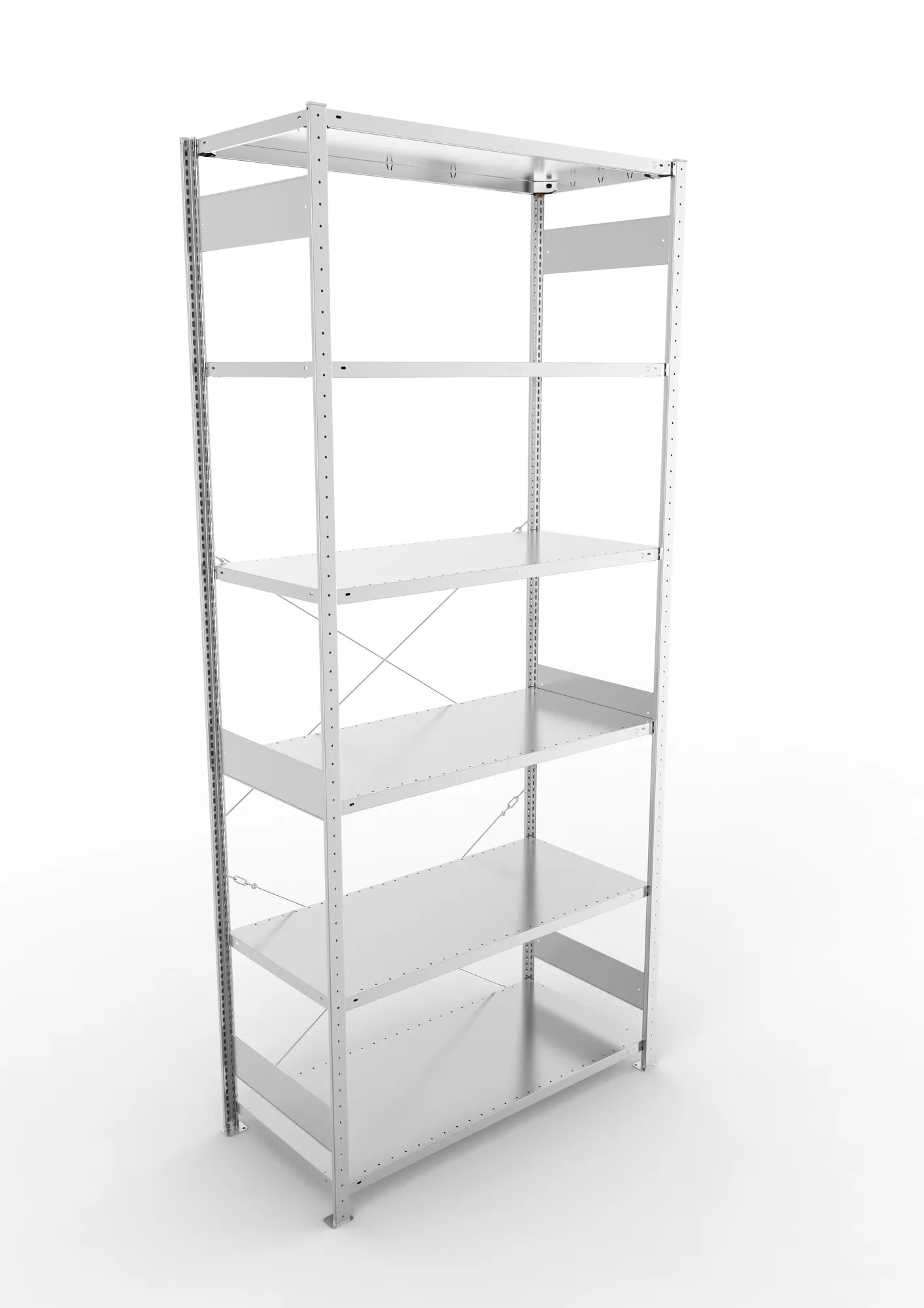 Fachbodenregal in verzinkt von META