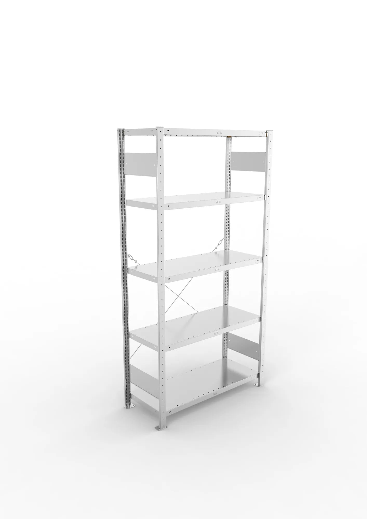 Fachbodenregal in verzinkt von META