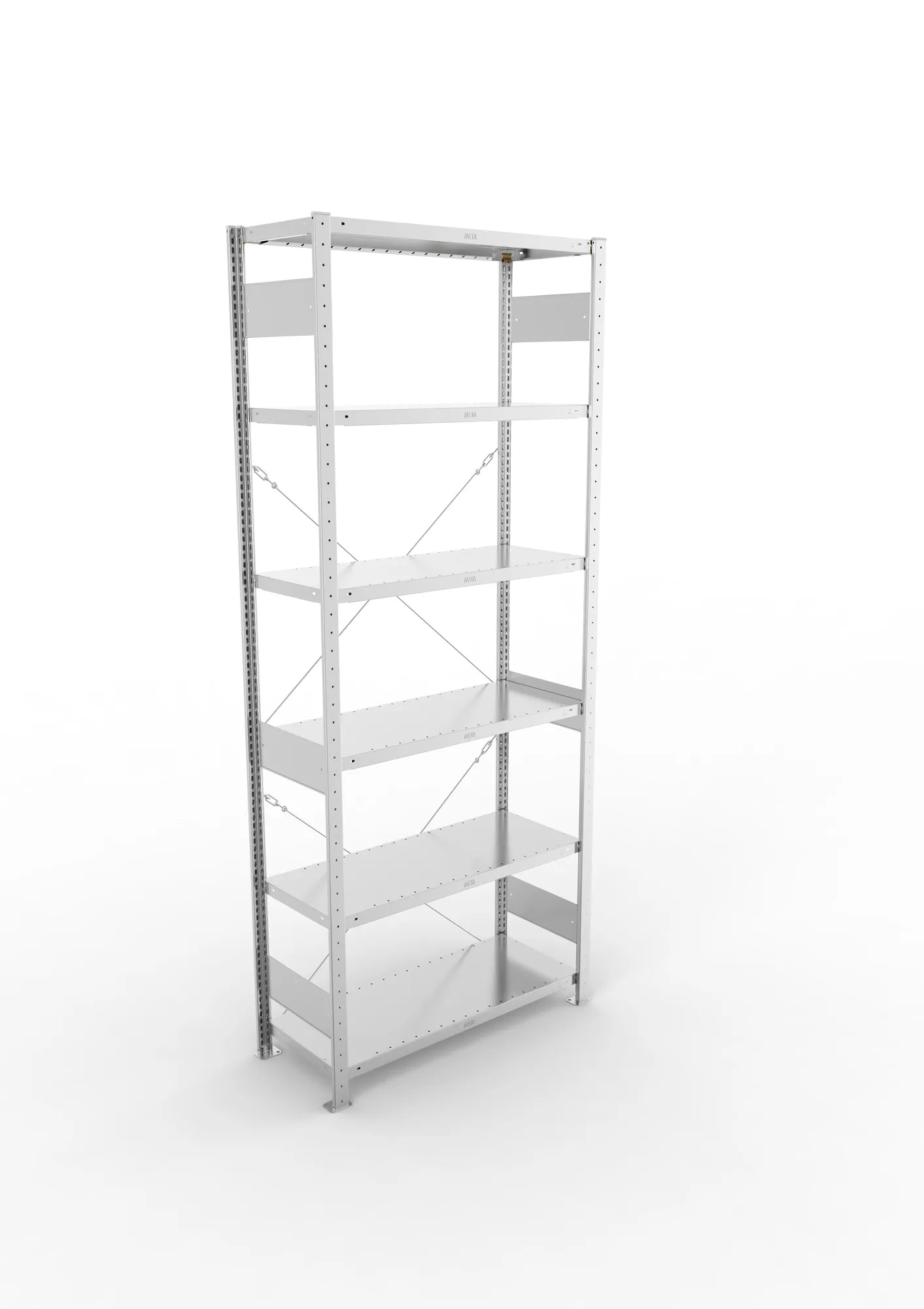 Fachbodenregal in verzinkt von META